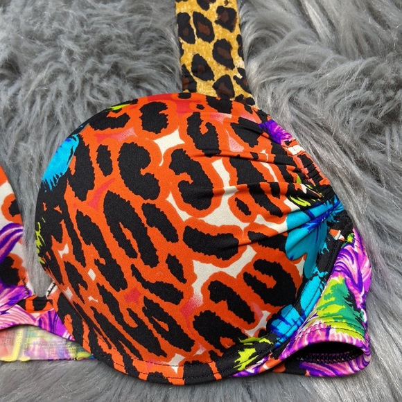 RARE Victoria’s Secret Leopard and Skull Very Sexy Print Bombshell Bikini Top - Picture 12 of 16